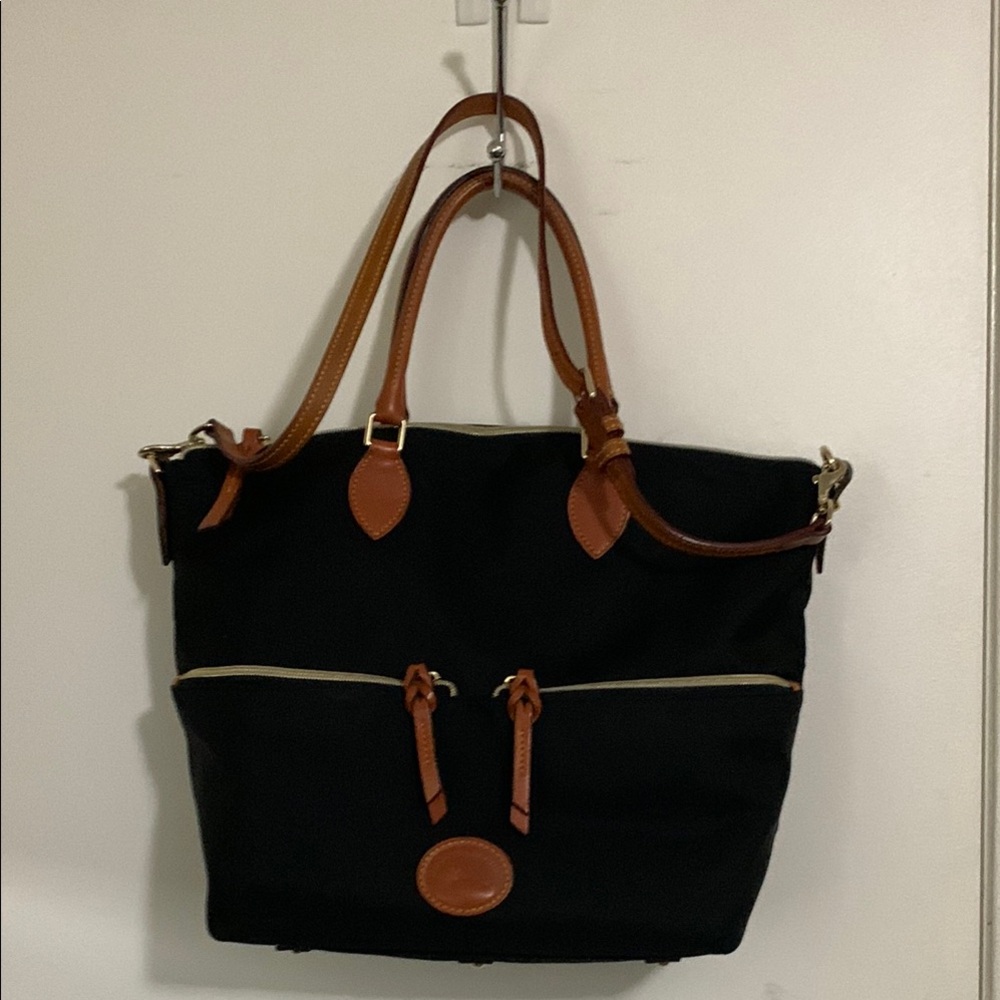 Black and brown Dooney and Bourke handbag